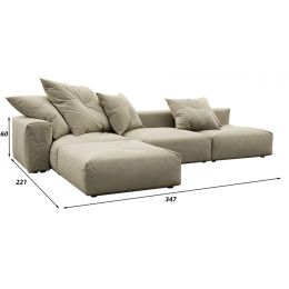 Диван модульный угловой Фиджи Beige