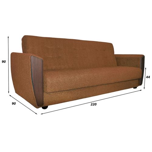 Диван прямой Лира Люкс Brown