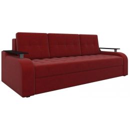 Диван прямой Ричард Красный + Черный еврокнижка
