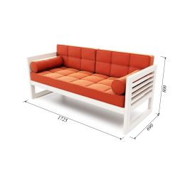 Диван Сега Б Velvet беленый дуб orange