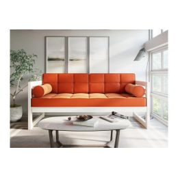 Диван Сега Б Velvet беленый дуб orange