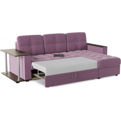 Диван Угловой Атланта Классик Purple со столом дельфин