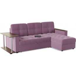 Диван Угловой Атланта Классик Purple со столом дельфин