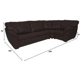 Диван угловой Честер-2 (Орион-2) Brown