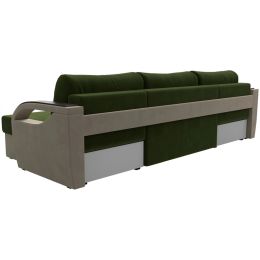 Диван угловой Форсайт Вельвет Green-Beige