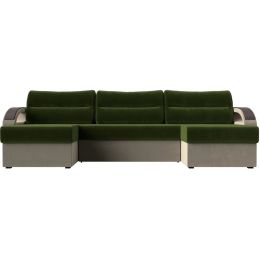 Диван угловой Форсайт Вельвет Green-Beige