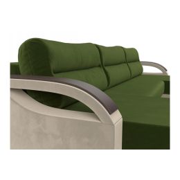 Диван угловой Форсайт Вельвет Green-Beige