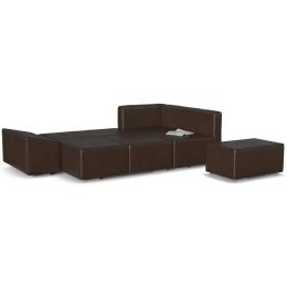 Диван угловой Хавьер Brown экокожа