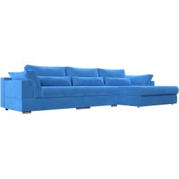 Диван угловой Пекин Лонг Велюр Blue