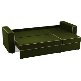 Диван угловой Принстон micro-velvet Green еврокнижка
