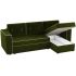 Диван угловой Принстон micro-velvet Green еврокнижка