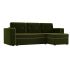 Диван угловой Принстон micro-velvet Green еврокнижка