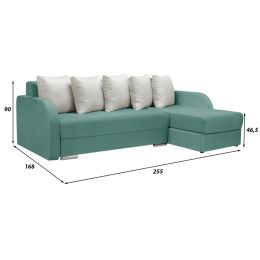 Диван угловой Саванна Бирюза