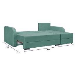 Диван угловой Саванна Бирюза