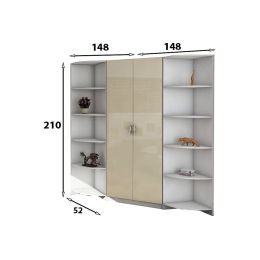 Шкаф угловой Меркурий Люкс-15