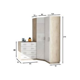 Шкаф угловой Меркурий Люкс-5