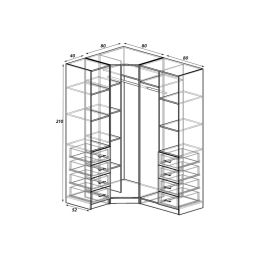 Шкаф угловой Меркурий Люкс-7 Фреза