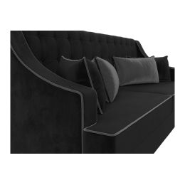 Диван Марк Велюр Black-Серый