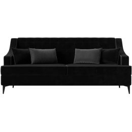 Диван Марк Велюр Black-Серый