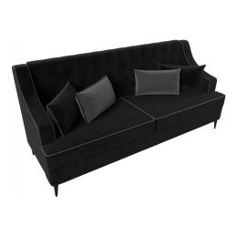 Диван Марк Велюр Black-Серый