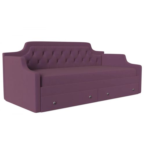 Диван прямой Капитоне Колибри Violet стяжка