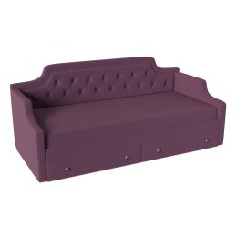 Диван прямой Капитоне Колибри Violet стяжка