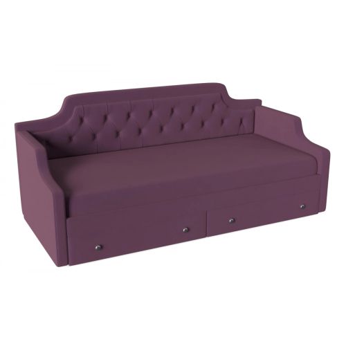 Диван прямой Капитоне Колибри Violet стяжка