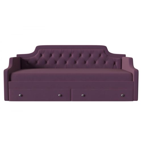 Диван прямой Капитоне Колибри Violet стяжка