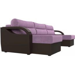Диван угловой Форсайт Вельвет Микс Лилак-Brown