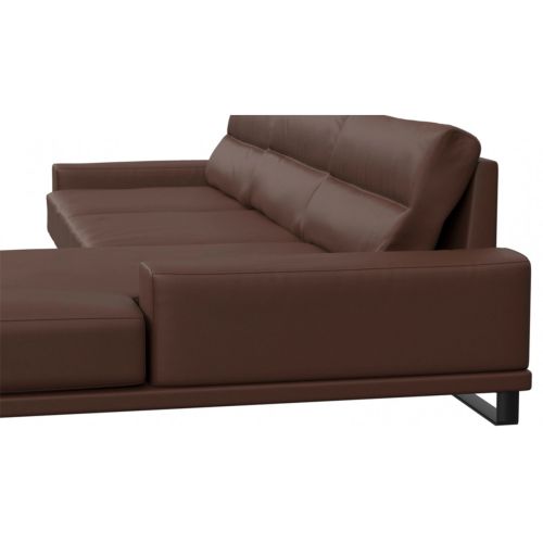 Диван угловой кожаный Рипозо Brown