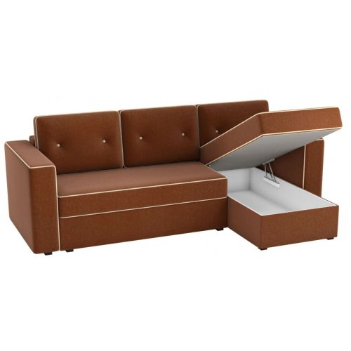 Диван угловой Принстон Matting Brown еврокнижка