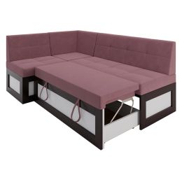 Кухонный диван Нойс Велюр Пудра