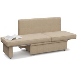 Кушетка Полонез с ящиком для хранения Бежевая рогожка тахта