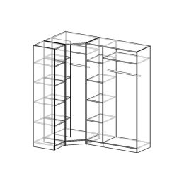 Шкаф угловой Меркурий Люкс-3 Фреза