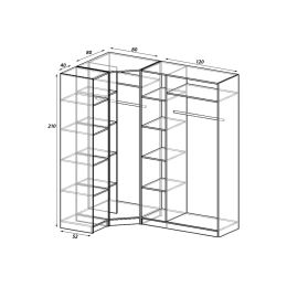 Шкаф угловой Меркурий Люкс-3 Фреза