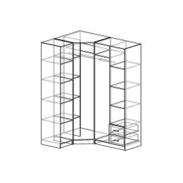 Шкаф угловой Меркурий Люкс-6 Фреза