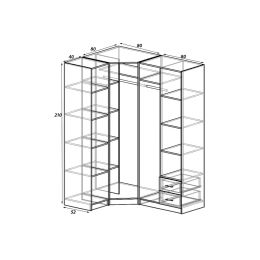 Шкаф угловой Меркурий Люкс-6 Фреза