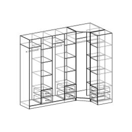 Шкаф угловой Меркурий Люкс-9