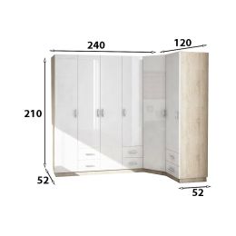 Шкаф угловой Меркурий Люкс-9