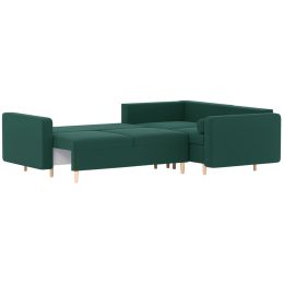 Диван модульный угловой Белфаст Plush Изумруд