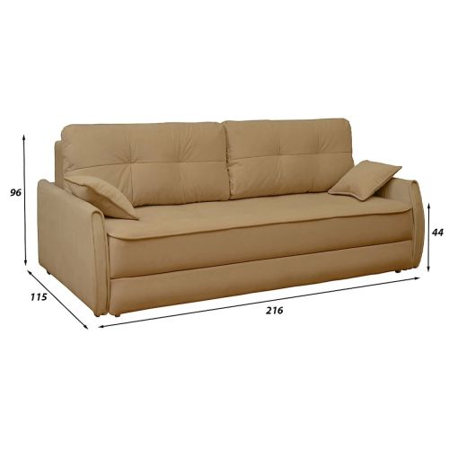 Диван прямой Каймак с узкими подлокотниками