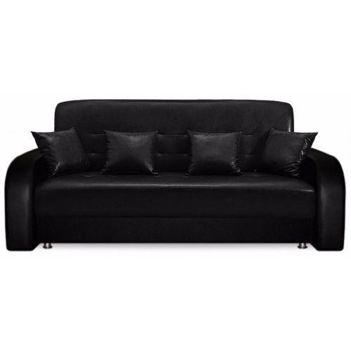 Диван прямой Престиж черный 140см книжка