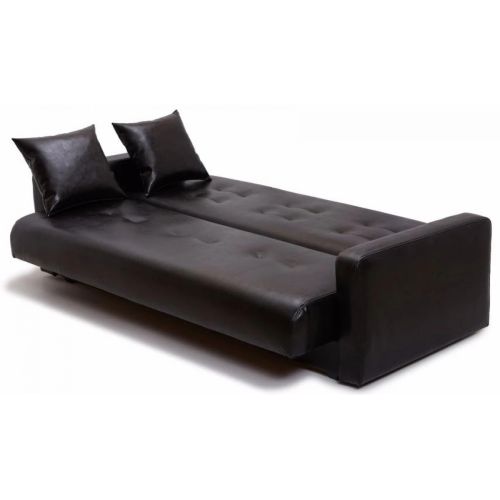 Диван прямой Престиж черный 140см книжка