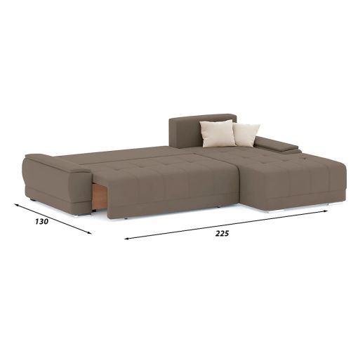 Диван угловой Nordviks (Модерн) Plush Light Brown - Beige