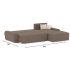 Диван угловой Nordviks (Модерн) Plush Light Brown - Beige