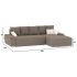 Диван угловой Nordviks (Модерн) Plush Light Brown - Beige