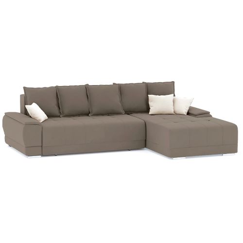 Диван угловой Nordviks (Модерн) Plush Light Brown - Beige