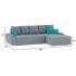 Диван угловой Nordviks (Модерн) Plush Light Grey - Blue