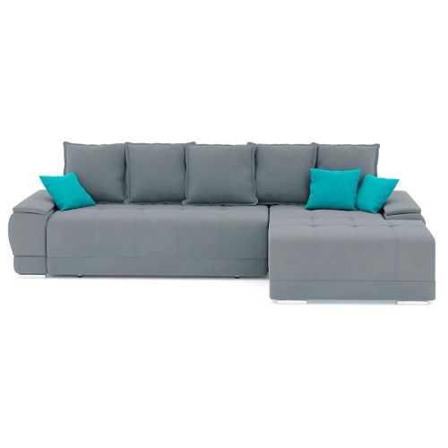 Диван угловой Nordviks (Модерн) Plush Light Grey - Blue