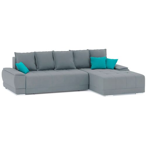 Диван угловой Nordviks (Модерн) Plush Light Grey - Blue